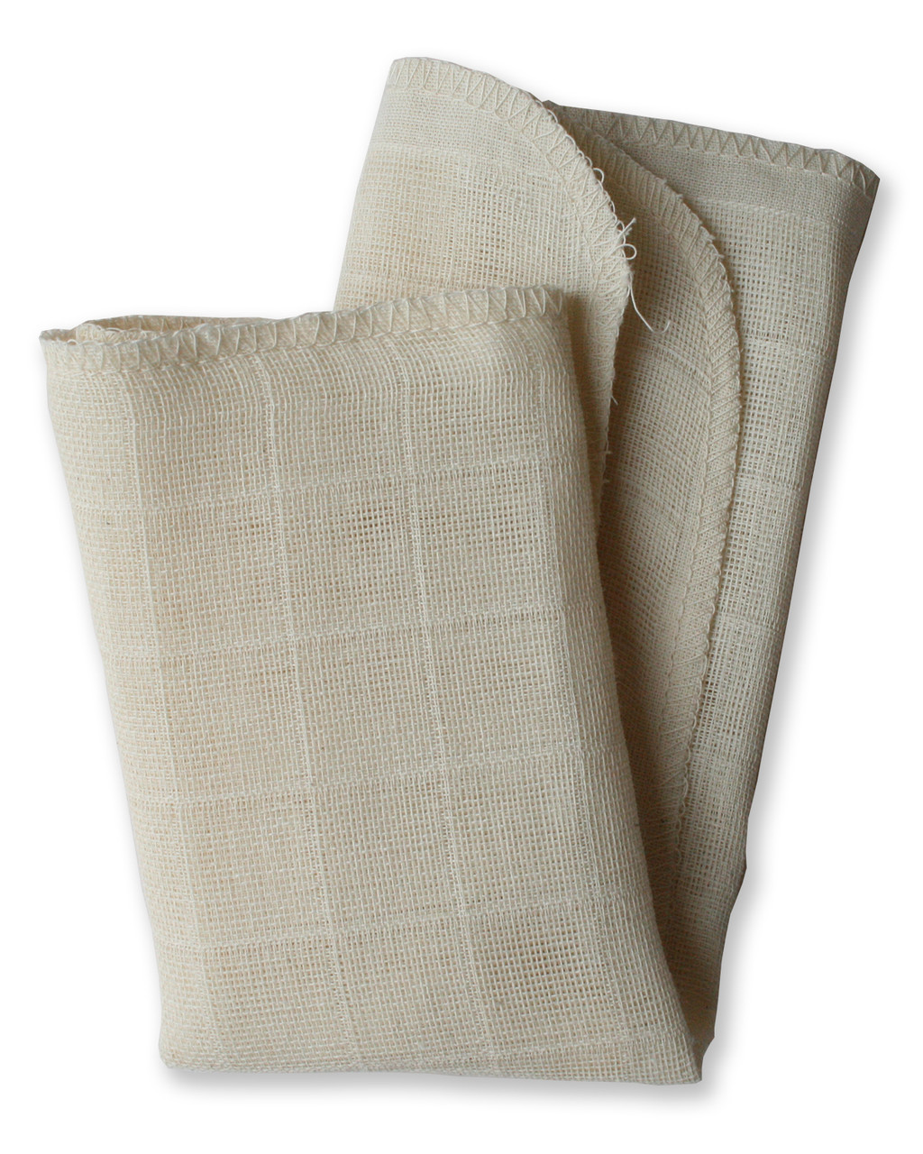 Large Organic Cotton Exfoliating Muslin Face Cloths (3-Pack