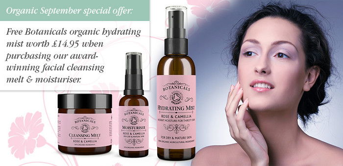 Facecare offer; a free organic hydrating mist