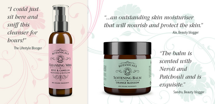 Blogger reviews on Botanicals cleanser & body balm