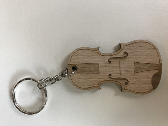 Wooden Violin Keychain Made in Romania