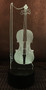 Acrylic Violin Lamp - Colour Changing Desk Lamp - USB Power & Battery Operated
