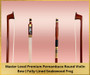 4/4 Master Level Premium Pernambuco Round Violin Bow - Fully-Lined Snakewood Frog