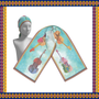 Made-to-order blue silk violin scarf from Gliga Violins Canada.