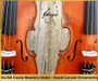 4/4 Fine Advanced Violin For Sale | MAESTRO VASILE GLIGA - "Laurel Leaf" Traditional Romanian Carving - Code D1370V