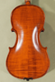 Back of the 3/4 Gliga Gems 1 Elite Extra violin D1679V, deeper red-brown with broad flame across the lower bout.