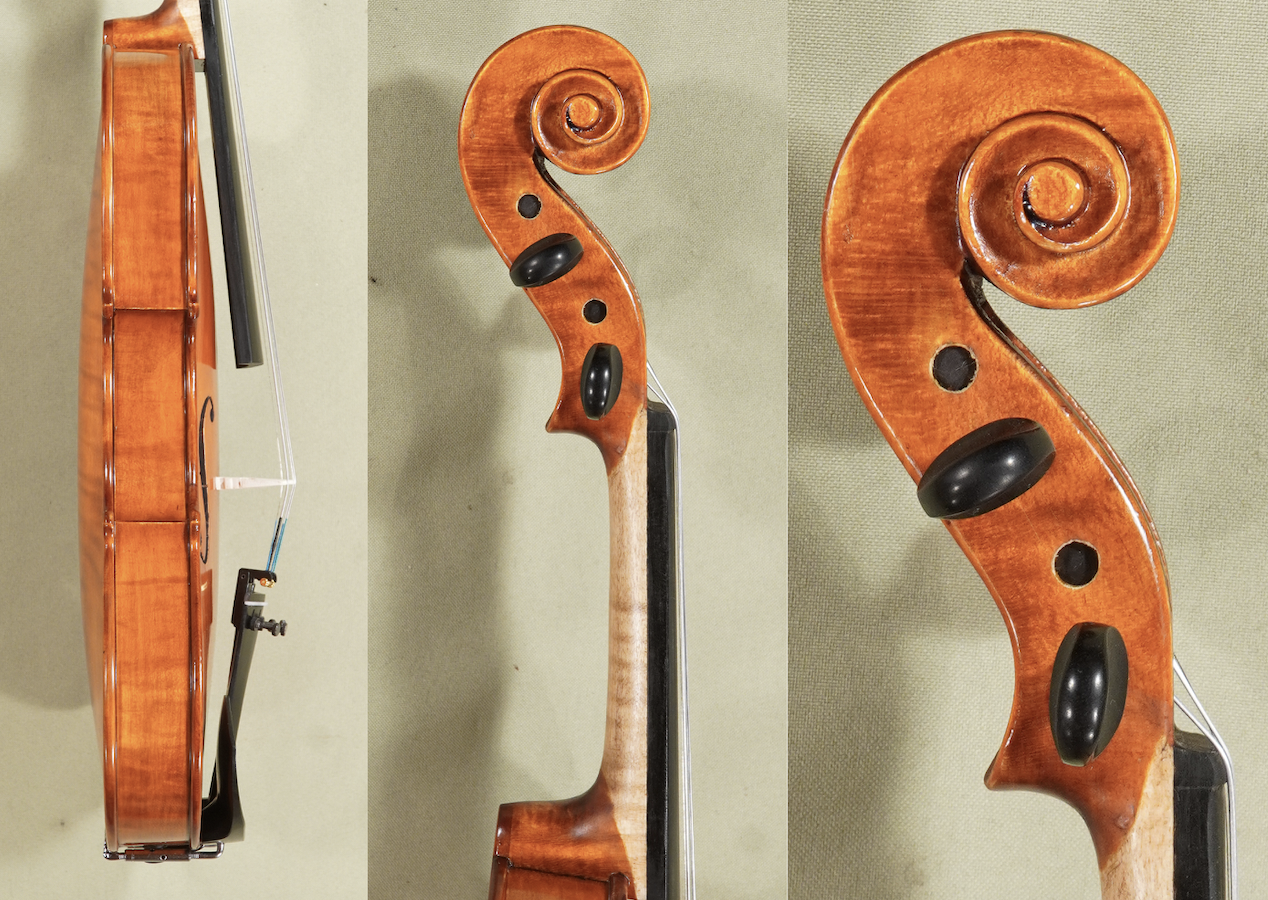 D1702 Gliga Gems 1 Elite Superior Sound Intermediate Level Violin in Vancouver - Sides, Neck and Scroll Views 