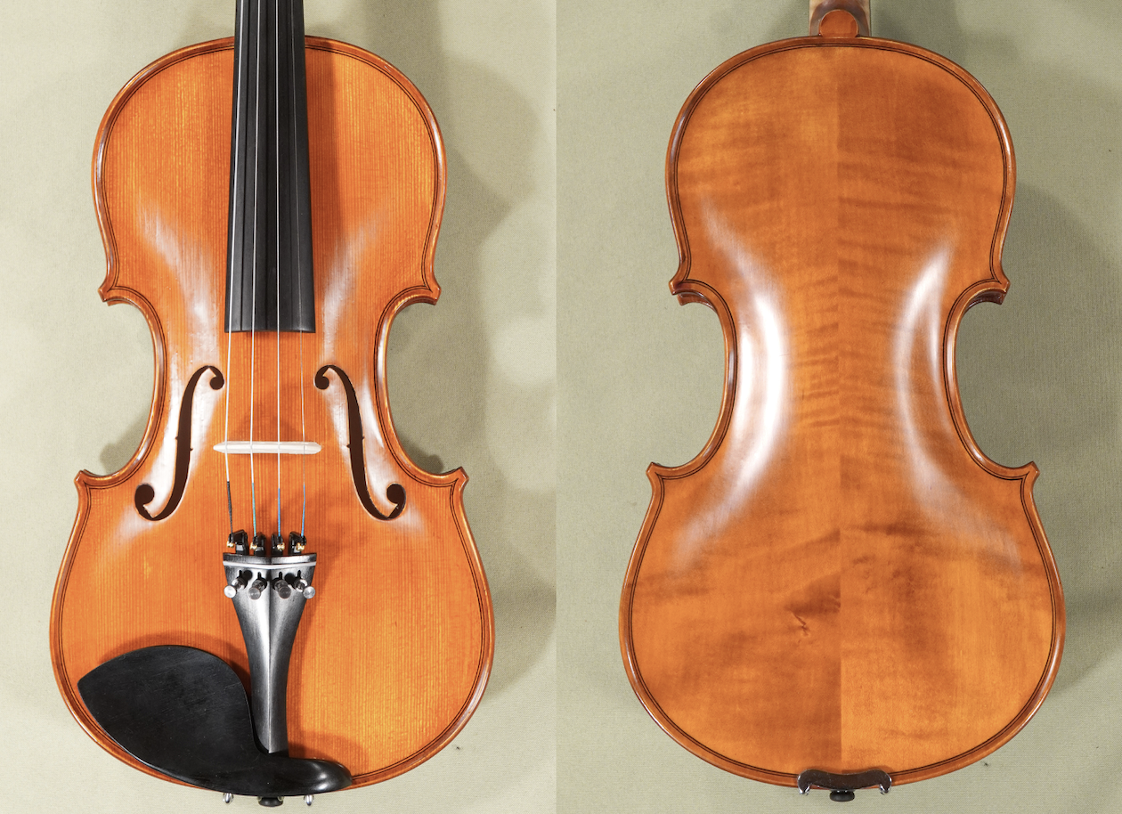 D1702 Gliga Gems 1 Elite Superior Sound Intermediate Level Violin in Vancouver - Top and Back Views 