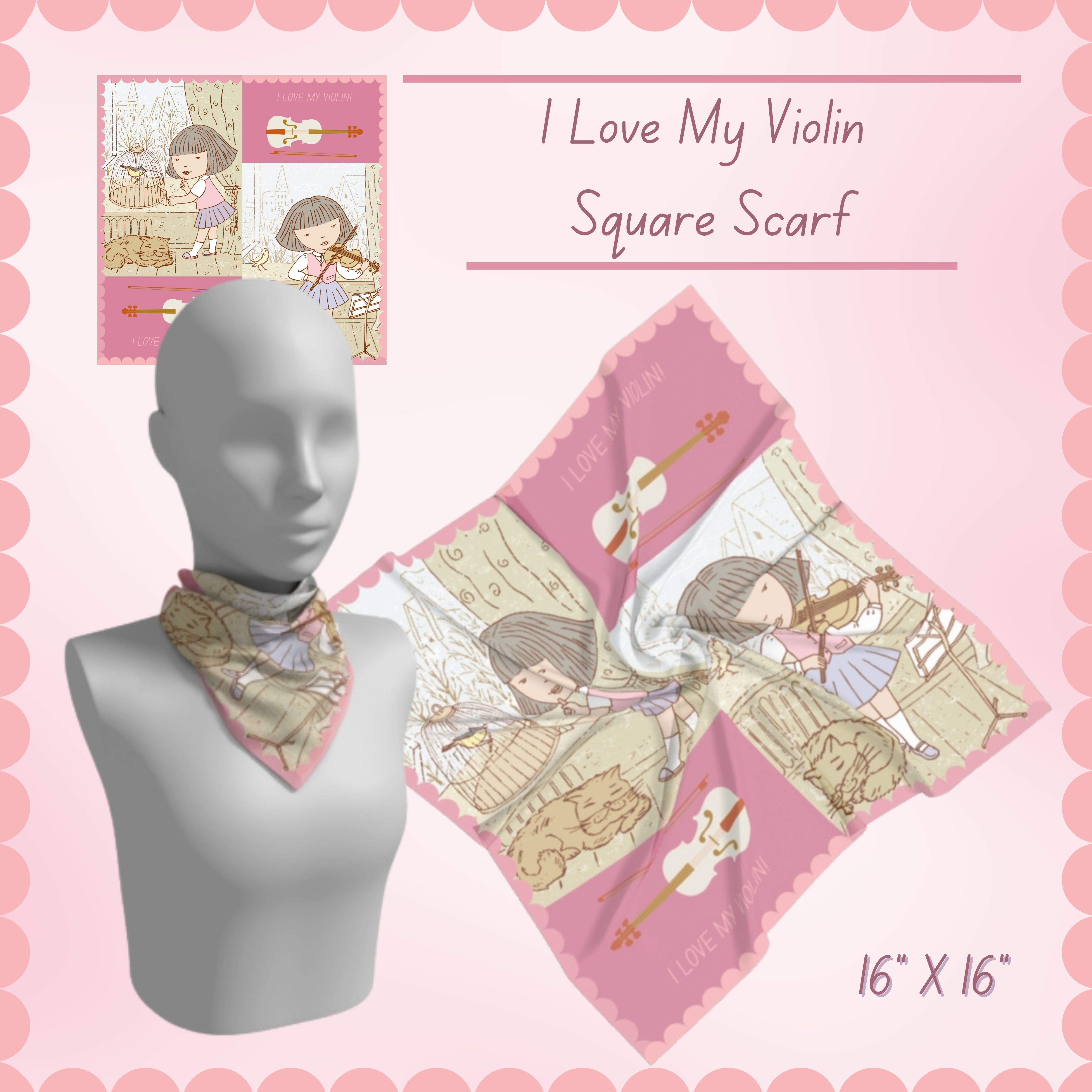 Violin Scarf - Great Violin Gift