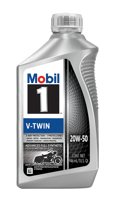 Mobil 1 V-Twin 20W-50 Full Synthetic Motorcycle Oil Mobil 1 V-Twin 20W-50 Full Synthetic Motorcycle Oil