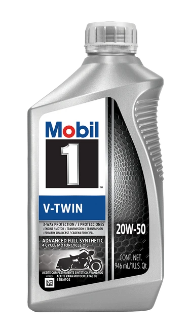 Mobil 1 V-Twin 20W-50 Full Synthetic Motorcycle Oil