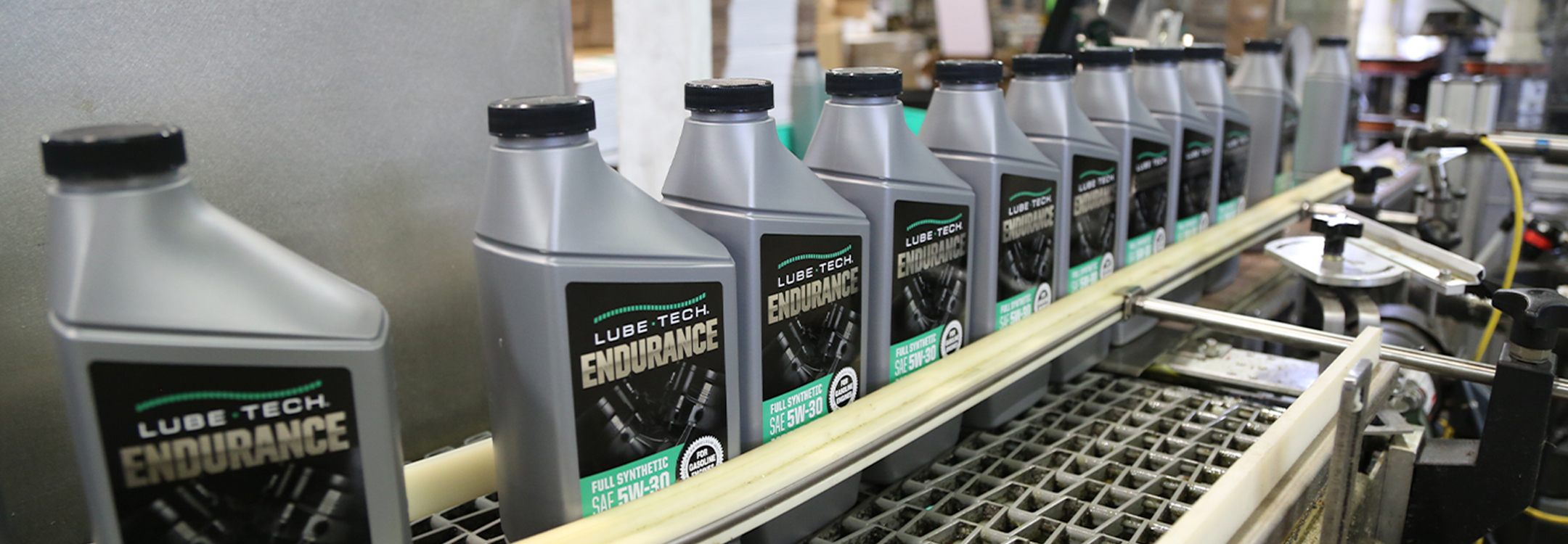 Lube-tech endurance motor oil on the production line