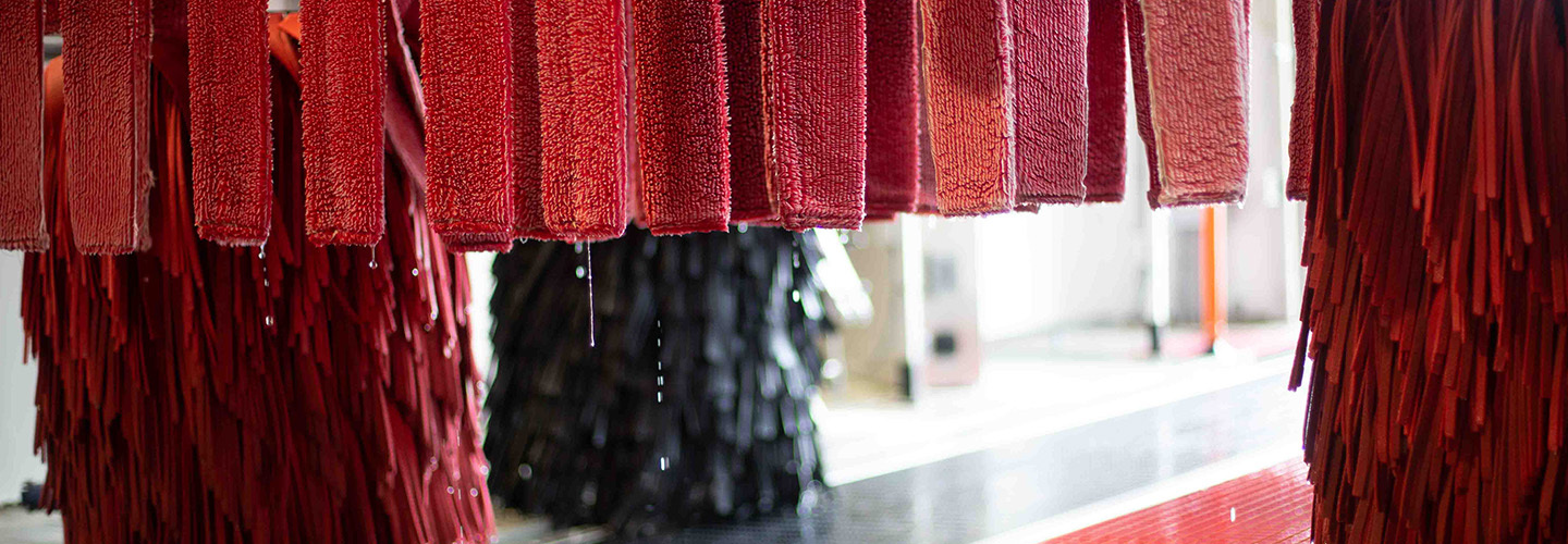 Red wash cloth of automatic car wash equipment