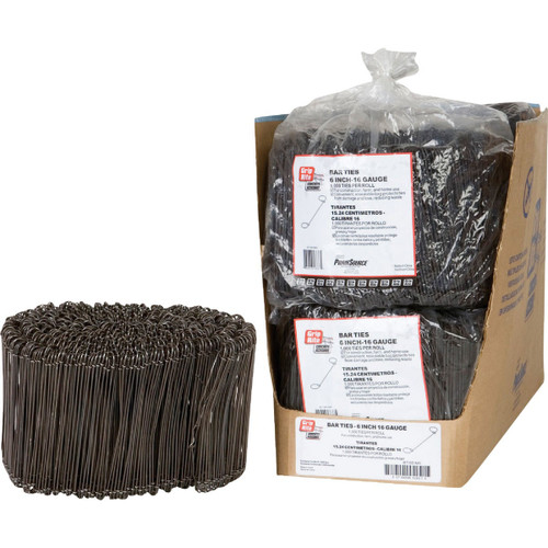 REBAR TIE WIRE 16 GAUGE (6") (1000PK) GRIP RITE
