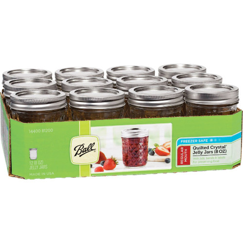 BALL 12PK  8OZ DELUXE JELLY JARS