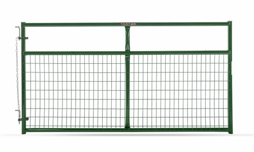 WIRE FILLED GATE GREEN 8 FT 2 X 4 TARTER SQUARE CORNER