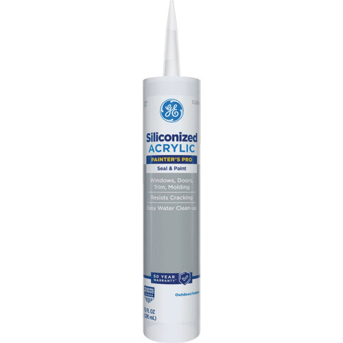 GE PAINTERS PRO 10.1-OZ CLEAR SILICONIZED ACRYLIC LATEX CAULK