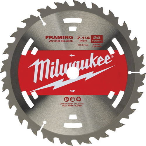 MILWAUKEE 7 - 1/4 24T BASIC FRAMER CIRCULAR BLADE  48-41-0710