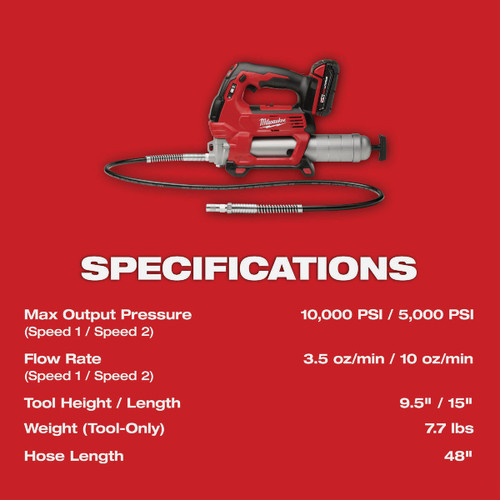 M18 FUEL 1/2 HTIW W/ GREASE GUN KIT  2967-22GG  MILWAUKEE