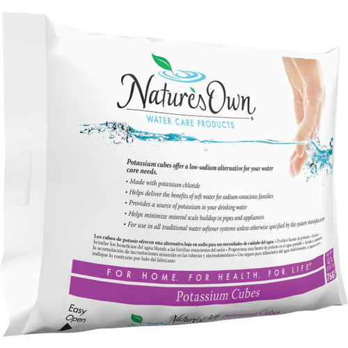 NATURES 40LB WHITE BAG POTASSIUM WATER SOFTNER SALT CUBES