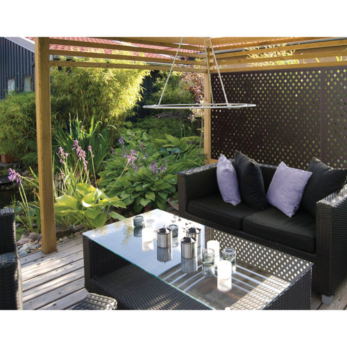 4'X8' 1/8" THICK VINYL PRIVACY LATTICE PANEL BLACK