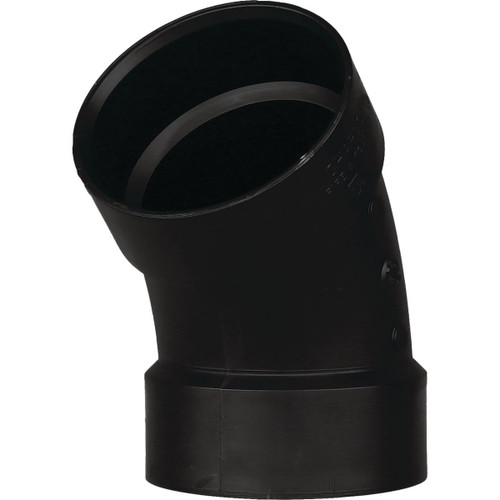 1-1/2" HUB X HUB 45° 1/8 BEND ABS ELBOW