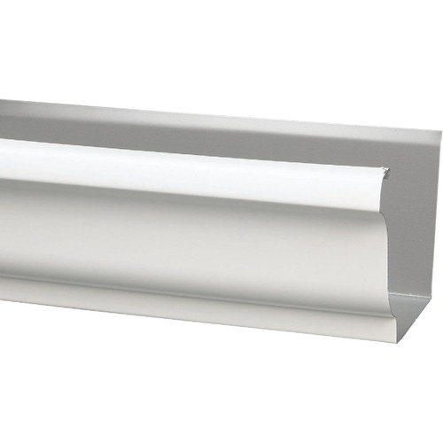AMERIMAX 4"X10' K-STYLE WHITE GALV STEEL GUTTER ((STOCKED))