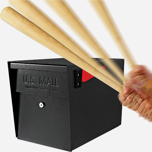 MAIL BOSS C3 BLACK STEEL SECURITY POST MOUNT MAILBOX