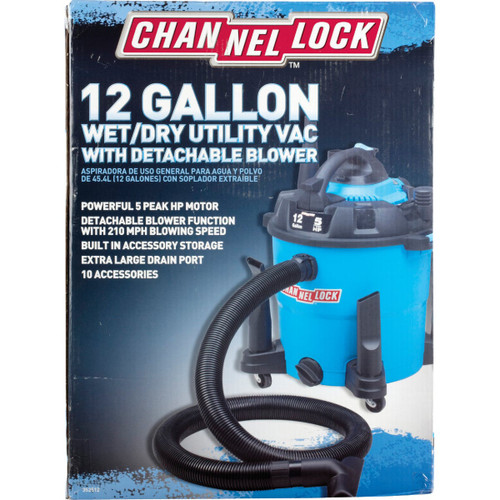 CHANNELLOCK 12GAL 5HP WET/DRY VACUUM WITH BLOWER