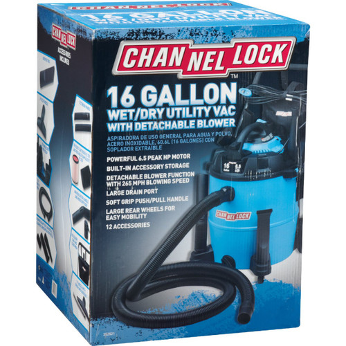 CHANNELLOCK 16GAL 6.5HP WET/DRY VACUUM WITH BLOWER