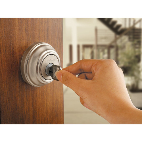 SIGNATURE SERIES SATIN NICKEL DEADBOLT & DOOR KNOB COMBO KWIKSET