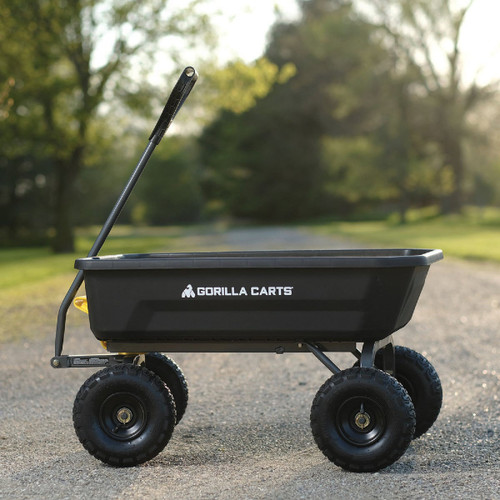 GORILLA CARTS 4 CU/FT 600LB POLY YARD DUMP CART