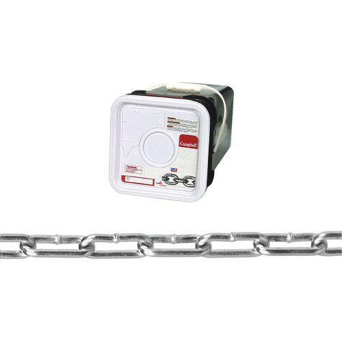 #2/0X225' ZINC-PLATED STEEL COIL CHAIN **LFT/ROLL**
