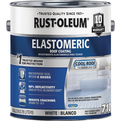 RUSTO 710 1 GAL 10-YEAR WHITE ELASTOMARIC ROOF COATING