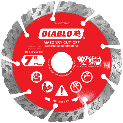 7"  DIAMOND MASONRY DISC  387318  DMADST0700
