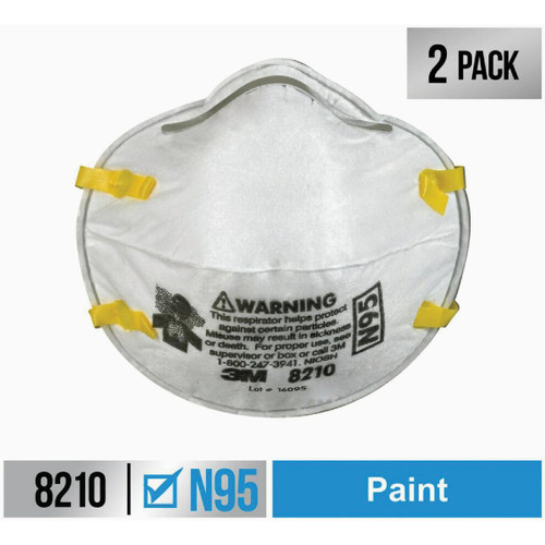 3M N95 WOODWORKING, SANDING, FIBERGLASS RESPIRATOR 2-PACK