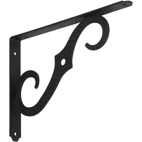 NATIONAL 10"X7" BLACK STEEL SHELF BRACKET/ PLANT HANGER