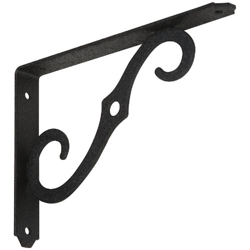 NATIONAL 8"X5-1/2" BLACK STEEL SHELF BRACKET/ PLANT HANGER