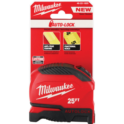 25' AUTO-LOCK TAPE MEASURE  MILWAUKEE