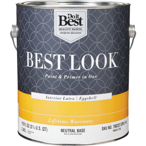 BEST LOOK 1-GAL INTERIOR EGGSHELL PAINT NEUTRAL BASE