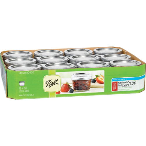 BALL 12PK  4OZ DELUXE JELLY JARS