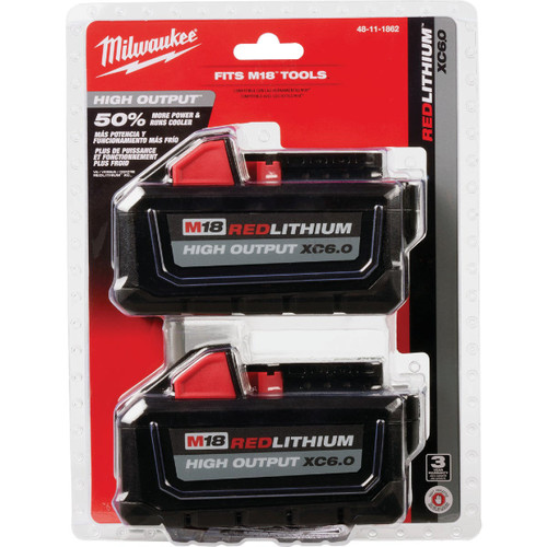 M18 HIGH OUTPUT XC6.0 BATTERY (2-PACK) MILWAUKEE