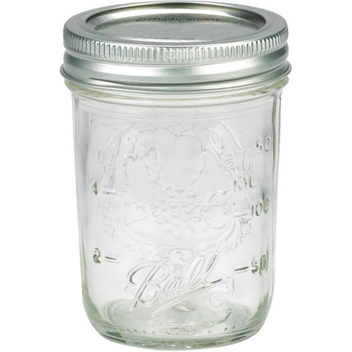 BALL 1/2 PT. REGULAR MOUTH MASON CANNING JAR 12-COUNT
