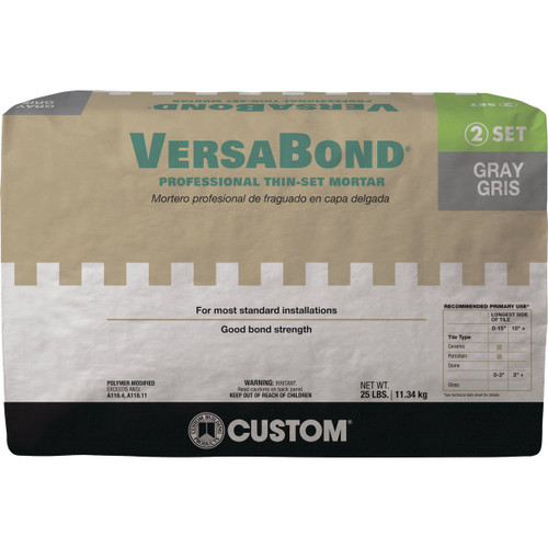 VERSABOND 25-LB GRAY THIN-SET MORTAR
