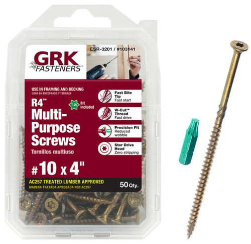 GRK R4 #10X4"  HANDY PAK (50CT)