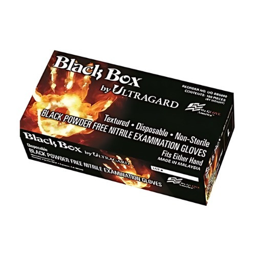BLACK  BOX NITRILE MEDICAL GRADE GLOVES M 100CT UG-BB5000-M