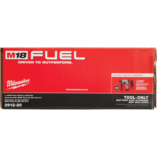 M18 FUEL1in SDS PLUS ROTARY HAMMER BARE TOOL  2912-20  MILWAUKEE