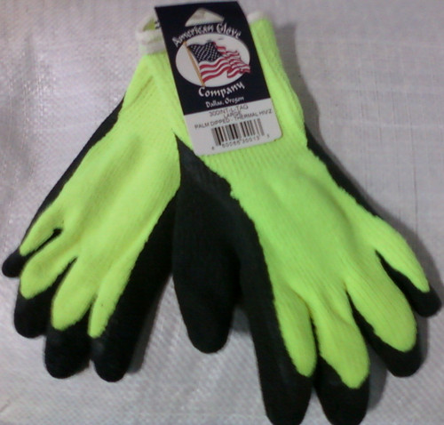 PALM DIPPED-THERMAL HIVIZ GLOVE MEDIUM  300INT-M-TAG AMERICAN GLOVE