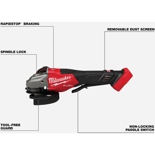 M18 FUEL 4-1/2 - 6 BRAKING GRINDER, PADDLE SWITCH 3670-20  MILWAUKEE