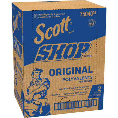 SCOTT DISPOSABLE ORIGINAL SHOP TOWEL 2-ROLL