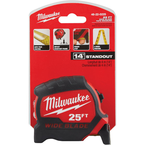 25 FT WIDE BLADE TAPE MEASURE  MILWAUKEE
